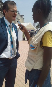 monica, enfant reporter,interview avec Yves-Unicef