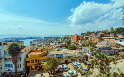 Vue aérienne de Bukavu