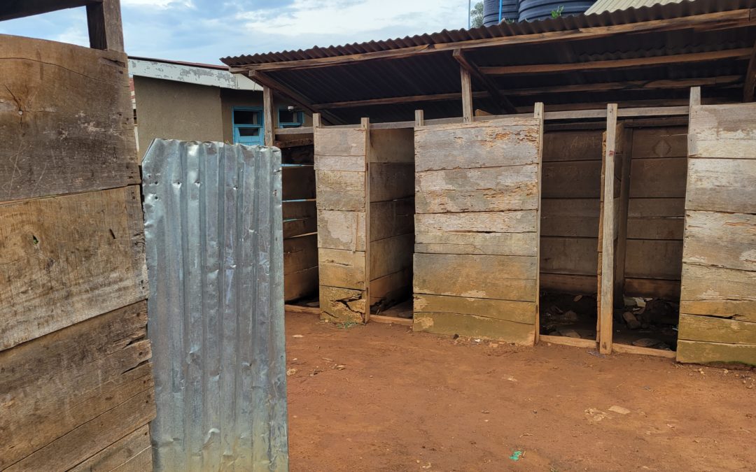 Toilettes insalubres d'une école à Beni