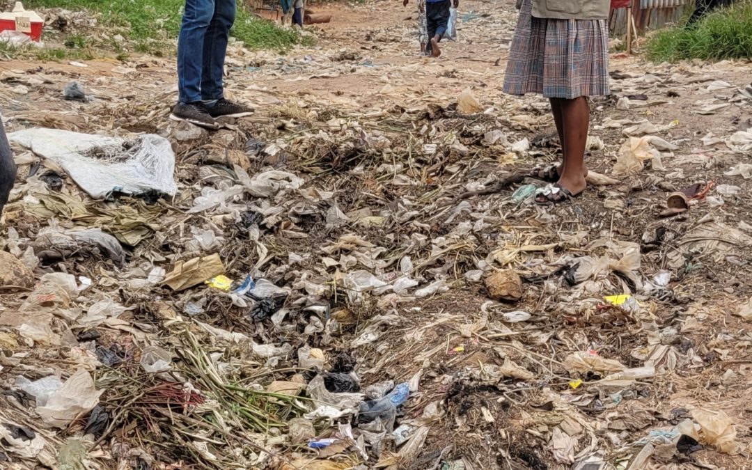 Certaines personnes jettent leurs ordures dans la rue à Mbuji-Mayi