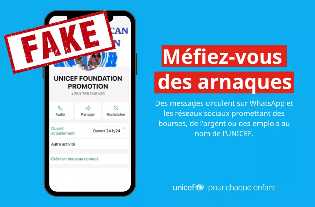 Attention : Unicef africa foundation n’existe pas !
